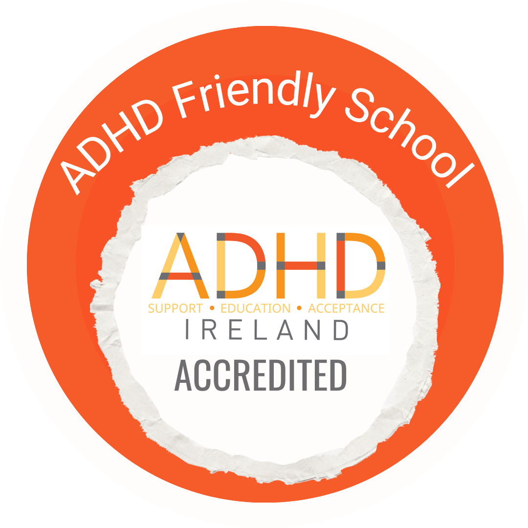 ADHD Friendly School Badge – transparent background